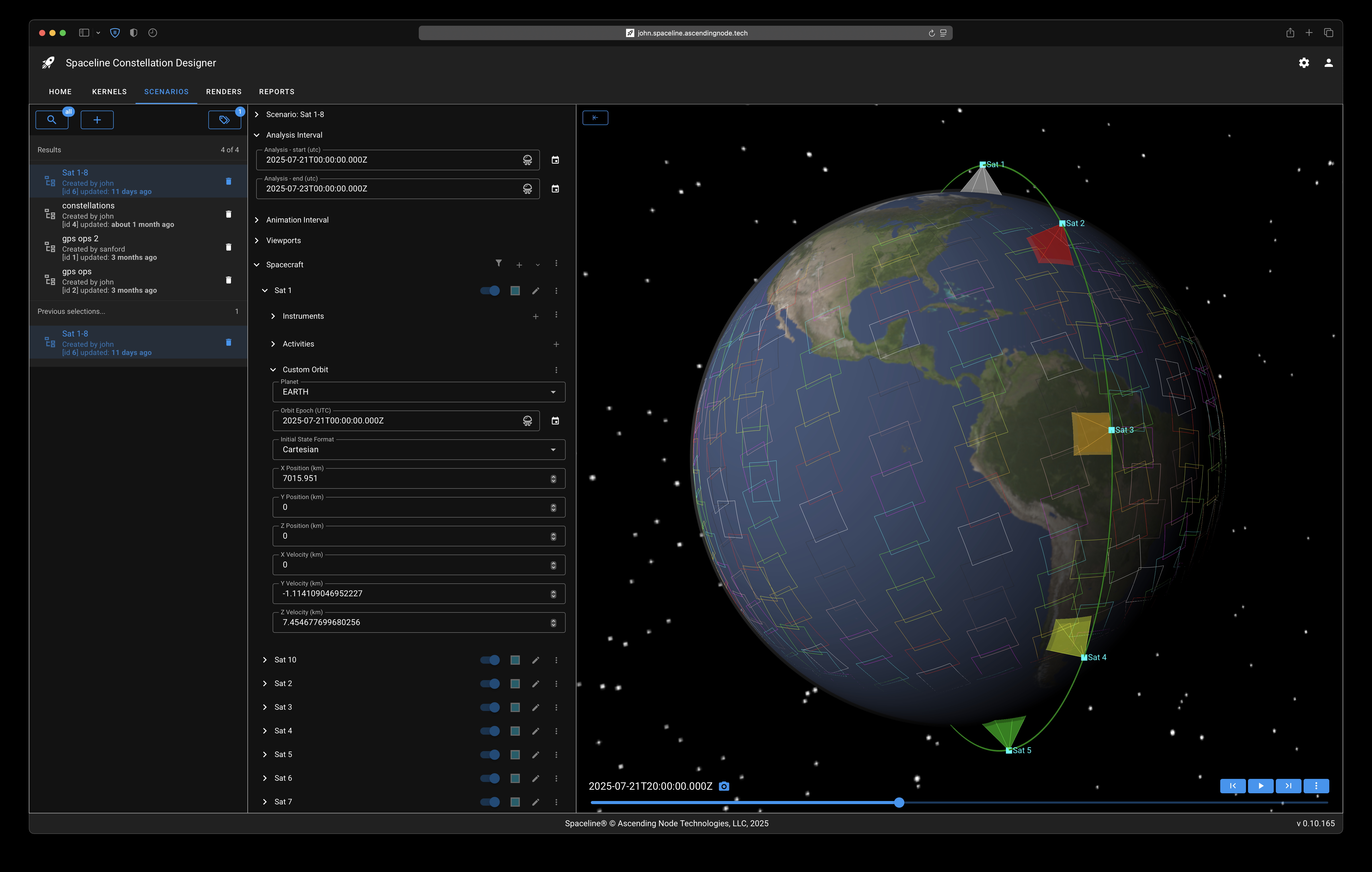 Spaceline constellation demo image